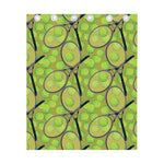 Tennis Ball And Racket Pattern Print Curtain