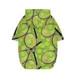 Tennis Ball And Racket Pattern Print Dog Zip Up Hoodie