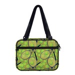 Tennis Ball And Racket Pattern Print Double Strap Bible Bag