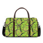Tennis Ball And Racket Pattern Print Duffle Bag