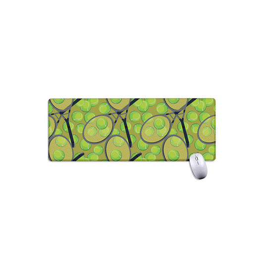 Tennis Ball And Racket Pattern Print Extended Mouse Pad