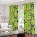 Tennis Ball And Racket Pattern Print Grommet Curtains