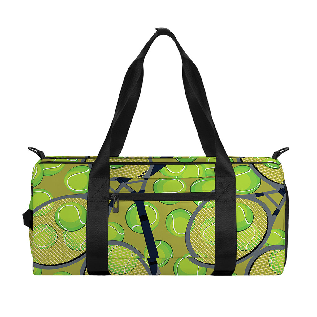 Tennis Ball And Racket Pattern Print Gym Bag