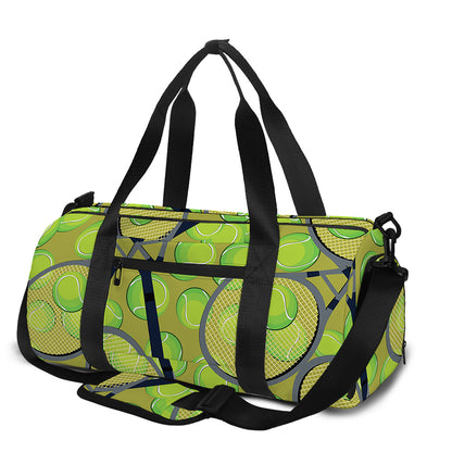 Tennis Ball And Racket Pattern Print Gym Bag
