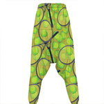 Tennis Ball And Racket Pattern Print Hammer Pants