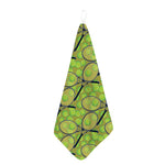 Tennis Ball And Racket Pattern Print Hand Towel