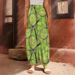 Tennis Ball And Racket Pattern Print Harem Pants
