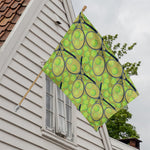 Tennis Ball And Racket Pattern Print House Flag