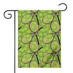 Tennis Ball And Racket Pattern Print House Flag
