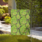 Tennis Ball And Racket Pattern Print House Flag