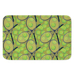 Tennis Ball And Racket Pattern Print Indoor Door Mat