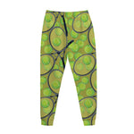 Tennis Ball And Racket Pattern Print Jogger Pants