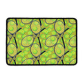 Tennis Ball And Racket Pattern Print Kitchen Mat