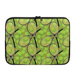 Tennis Ball And Racket Pattern Print Laptop Sleeve