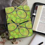 Tennis Ball And Racket Pattern Print Leather Bible Cover