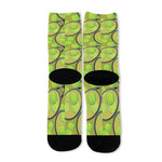 Tennis Ball And Racket Pattern Print Long Socks