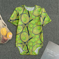 Tennis Ball And Racket Pattern Print Men's Bodysuit