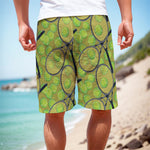 Tennis Ball And Racket Pattern Print Men's Cargo Shorts
