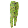 Tennis Ball And Racket Pattern Print Men's Compression Pants