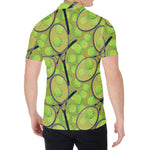 Tennis Ball And Racket Pattern Print Men's Shirt