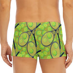 Tennis Ball And Racket Pattern Print Men's Short Boxer Briefs