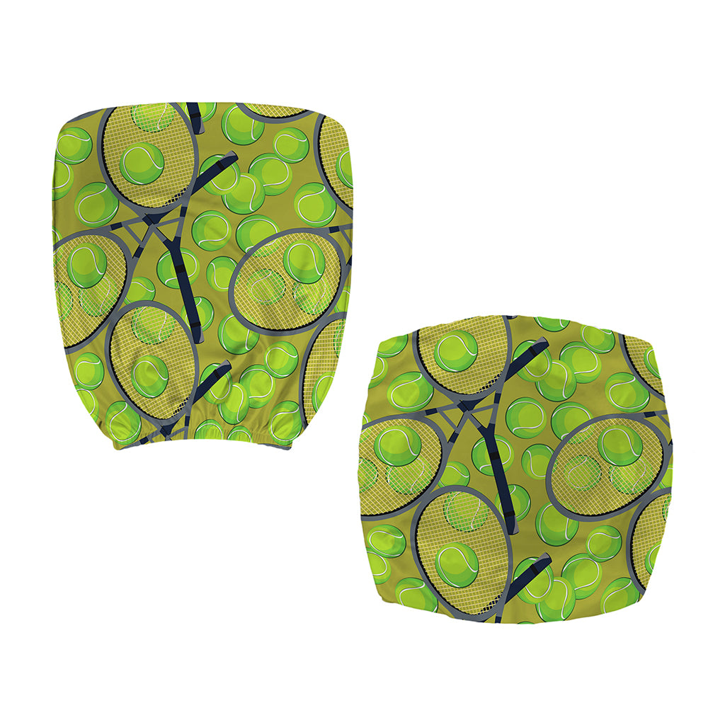 Tennis Ball And Racket Pattern Print Office Chair Cover