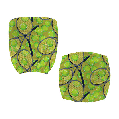 Tennis Ball And Racket Pattern Print Office Chair Cover