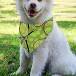 Tennis Ball And Racket Pattern Print Over The Collar Dog Bandana