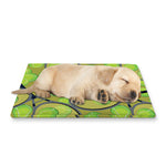 Tennis Ball And Racket Pattern Print Pet Cooling Mat Cover