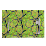Tennis Ball And Racket Pattern Print Placemat