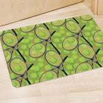 Tennis Ball And Racket Pattern Print Polyester Doormat