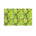 Tennis Ball And Racket Pattern Print Polyester Flag