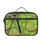 Tennis Ball And Racket Pattern Print Portable Lunch Bag