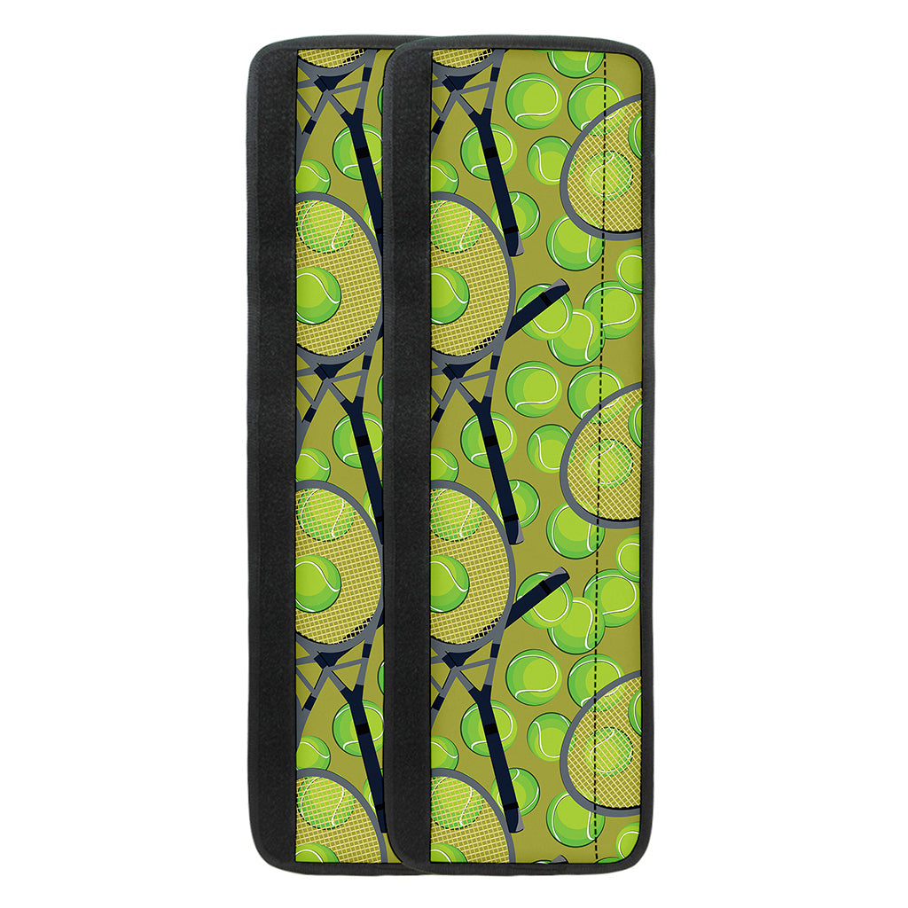 Tennis Ball And Racket Pattern Print Refrigerator Handle Covers