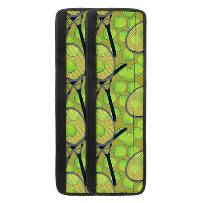 Tennis Ball And Racket Pattern Print Refrigerator Handle Covers