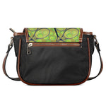 Tennis Ball And Racket Pattern Print Saddle Bag