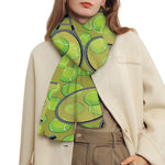 Tennis Ball And Racket Pattern Print Scarf