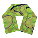Tennis Ball And Racket Pattern Print Scarf