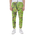 Tennis Ball And Racket Pattern Print Scuba Joggers