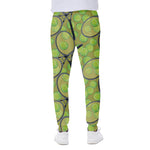 Tennis Ball And Racket Pattern Print Scuba Joggers