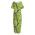 Tennis Ball And Racket Pattern Print Short Sleeve Long Nightdress