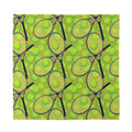 Tennis Ball And Racket Pattern Print Silk Bandana