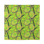 Tennis Ball And Racket Pattern Print Silk Bandana