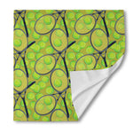 Tennis Ball And Racket Pattern Print Silk Bandana