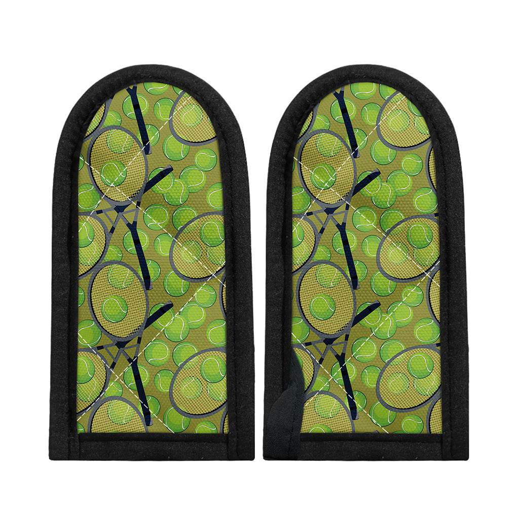 Tennis Ball And Racket Pattern Print Skillet Handle Cover
