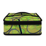 Tennis Ball And Racket Pattern Print Small Lunch Bag