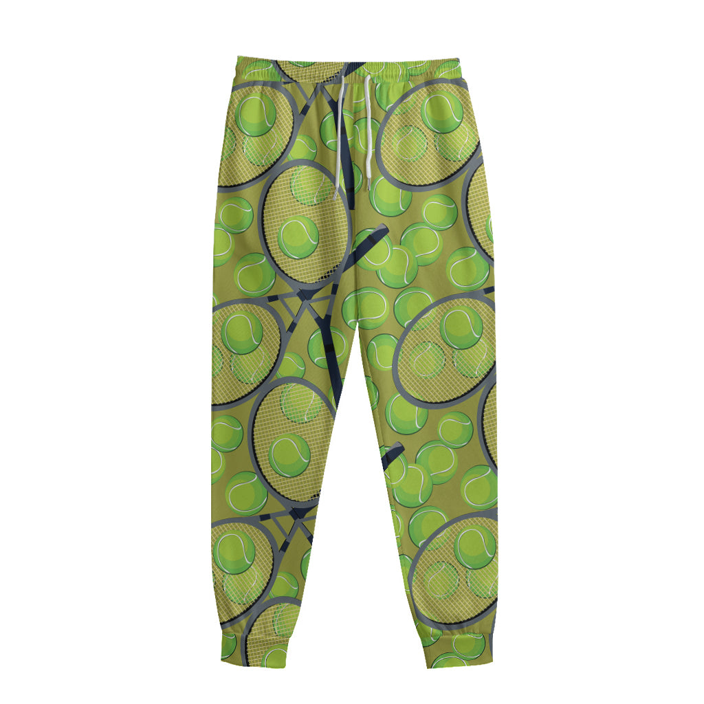 Tennis Ball And Racket Pattern Print Sweatpants