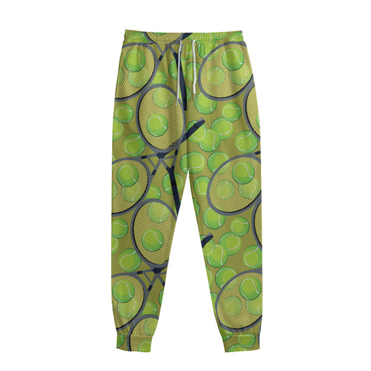 Tennis Ball And Racket Pattern Print Sweatpants