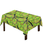 Tennis Ball And Racket Pattern Print Tablecloth