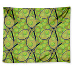 Tennis Ball And Racket Pattern Print Tapestry